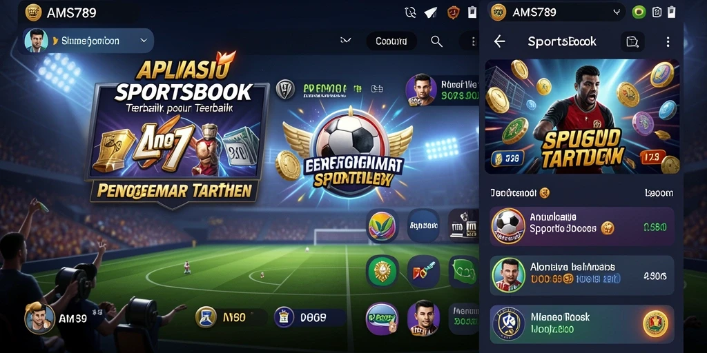 Tangkapan layar menunjukkan antarmuka pengguna aplikasi Sportsbook yang mudah digunakan.