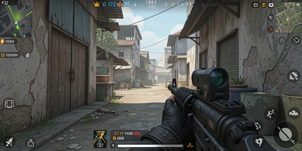 Gameplay mendebarkan F32 dengan aksi tembak-tembakan intens.