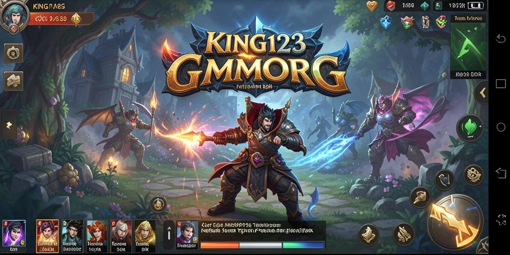 Tangkapan layar menampilkan aksi seru dalam KING123, menciptakan pengalaman MMORPG yang mendebarkan.