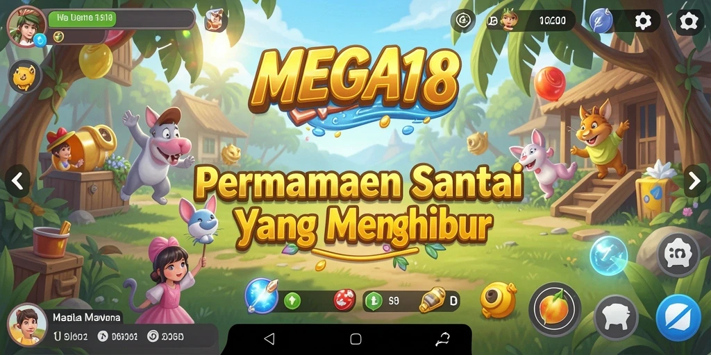 Tampilan gameplay MEGA188 yang seru dan penuh warna.