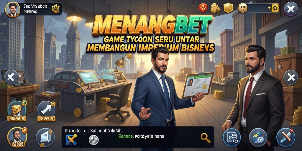 Tampilan gameplay <strong>MENANGBET</strong> yang menantang dan penuh strategi bisnis.