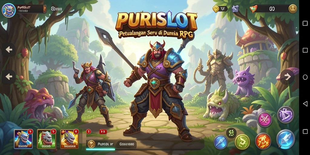 Tampilan gameplay RPG PURISLOT yang memukau dan mendebarkan.